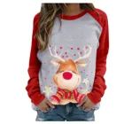 Новинка 2021, свитшот большого размера, свитшоты, пуловеры, топы, теплые женские рождественские пуловеры с длинным рукавом и мультяшным рисунком