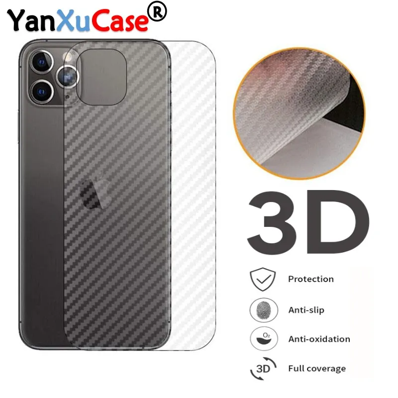 

Защитная пленка для iPhone 11 Pro Max, XS Max, XR, X, 8, 7, 6, 6S Plus, SE 100, 2020 шт., углеродное волокно, защита от отпечатков пальцев