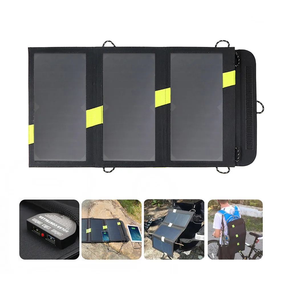 Солнечный Мощность power Bank 5V 2.4A(макс.) Быстрая зарядка Солнечная Внешняя батарея зарядное устройство для iPhone 6 7 8 X Xr Xs max huawei samsung LG