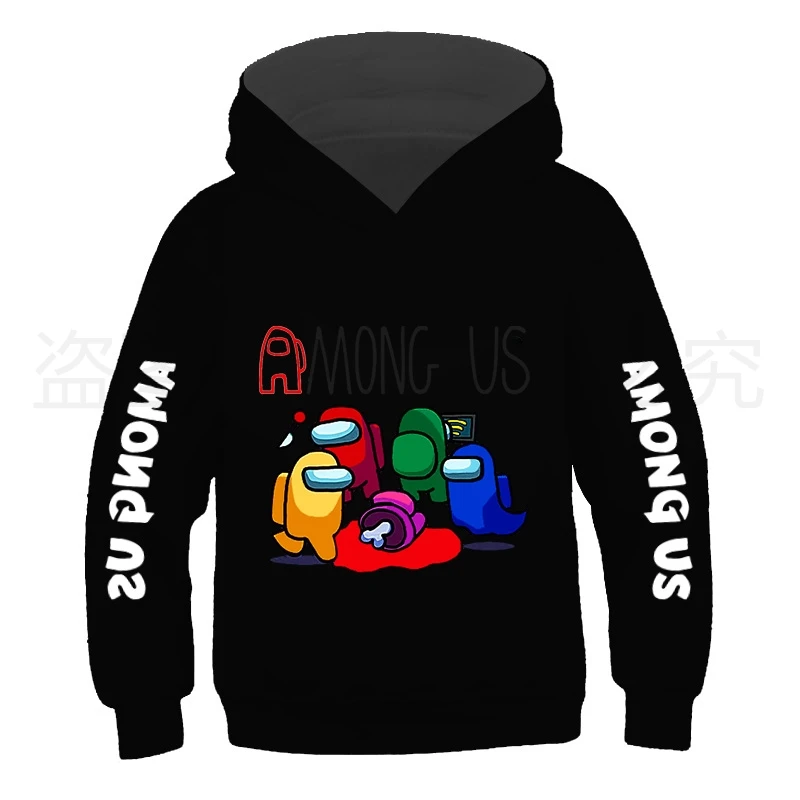 

New video games Amoung Us Fashion Hooded Hip hop Anime Sweatshirt girls Kawaii Graphic boys Pullover Children's Harajuku