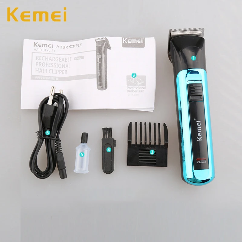 Мужская машинка для стрижки волос с сухим аккумулятором и зарядкой двойного