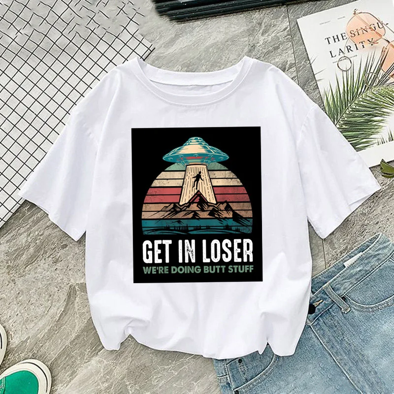 Дизайнерская Женская футболка большого размера с рисунком в Корейском стиле