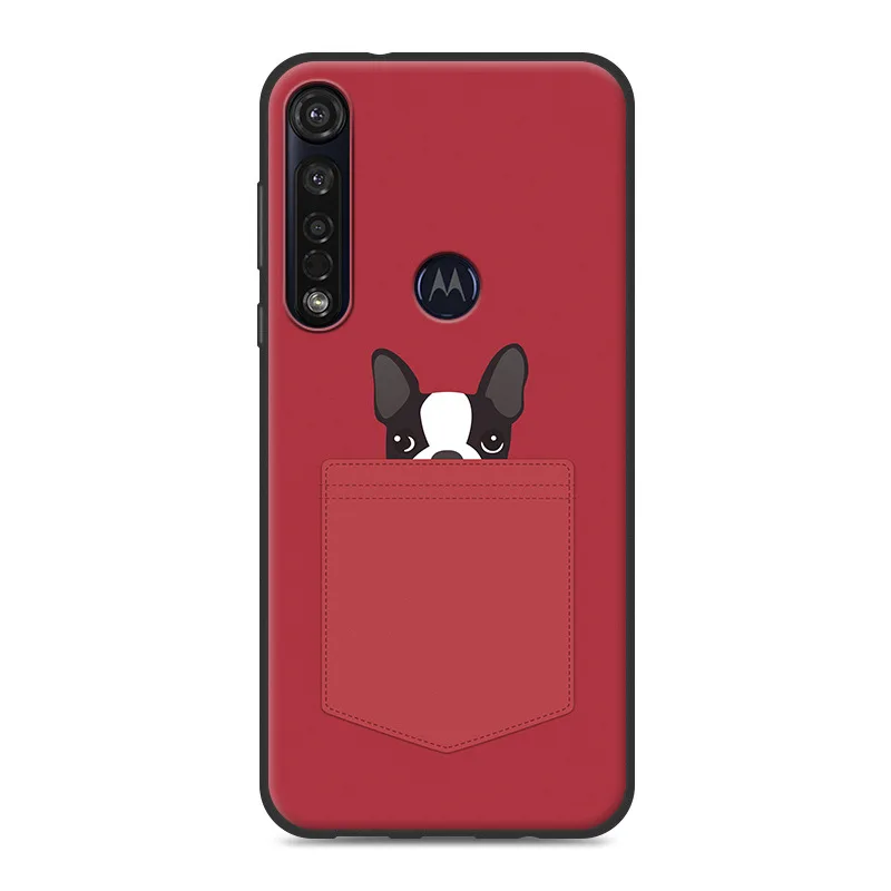 Чехол Auroras для Moto G8 Plus мягкий чехол Карманный с рисунком собаки Motorola Play | Мобильные