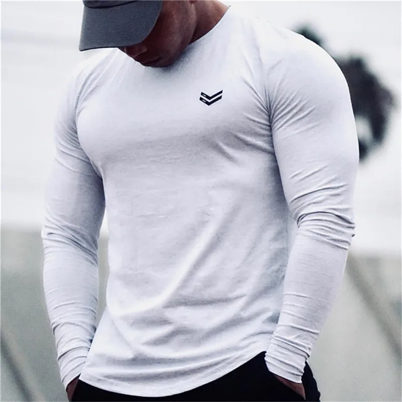 

Gym T-Shirt Men Long Sleeve Sports T Shirt Men Brand Sports Shirt fitness bodybuilding cotton Running T-shirt men clothing