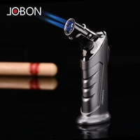 jobon windproof inflatable lighter cigar moxibustion igniter blue flame straight into outdoor portable high temperature torch