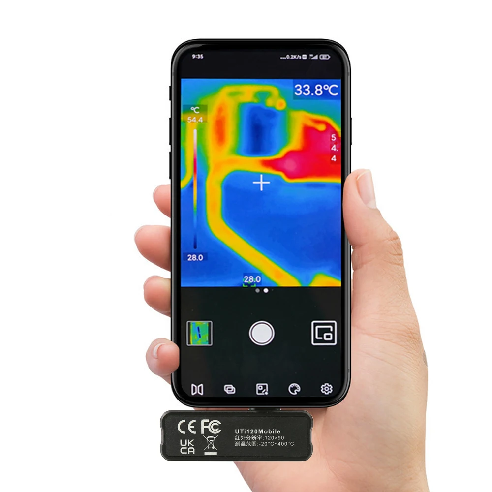 uni t thermal camera uti120 mobile phone thermal imager for phone for android type c detect water pipe floor heating free global shipping