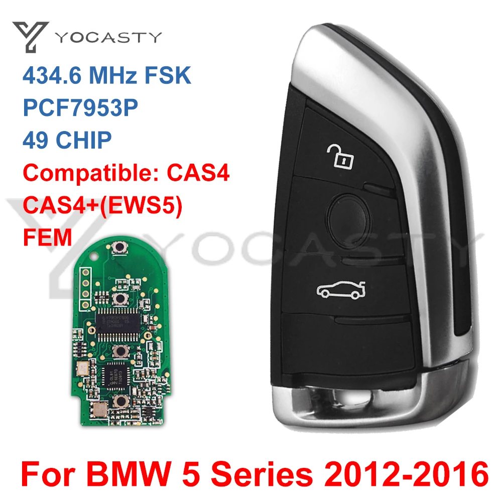 

Смарт-ключ yocпластика 434,6 МГц FSK PCF7953P MW 9337244-01 для BMW 5 серии 2012 2013 2014 2015 2016