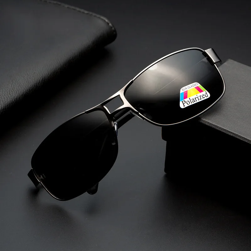 

New Rectangle Polarized Sunglasses for Men Glasses Driving Eyewear Shades Vintage Fashion Lunette de Soleil Homme Uv400 Lens