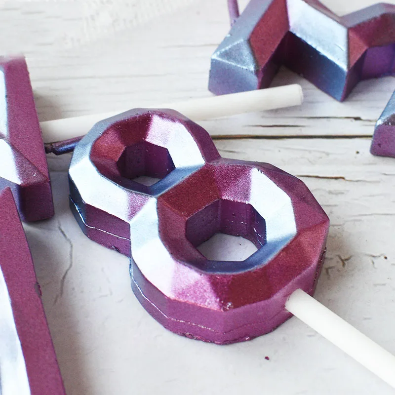 1 шт. свечи в виде цифр цвет синий/розовый 0123456789|Товары для украшения тортов| |