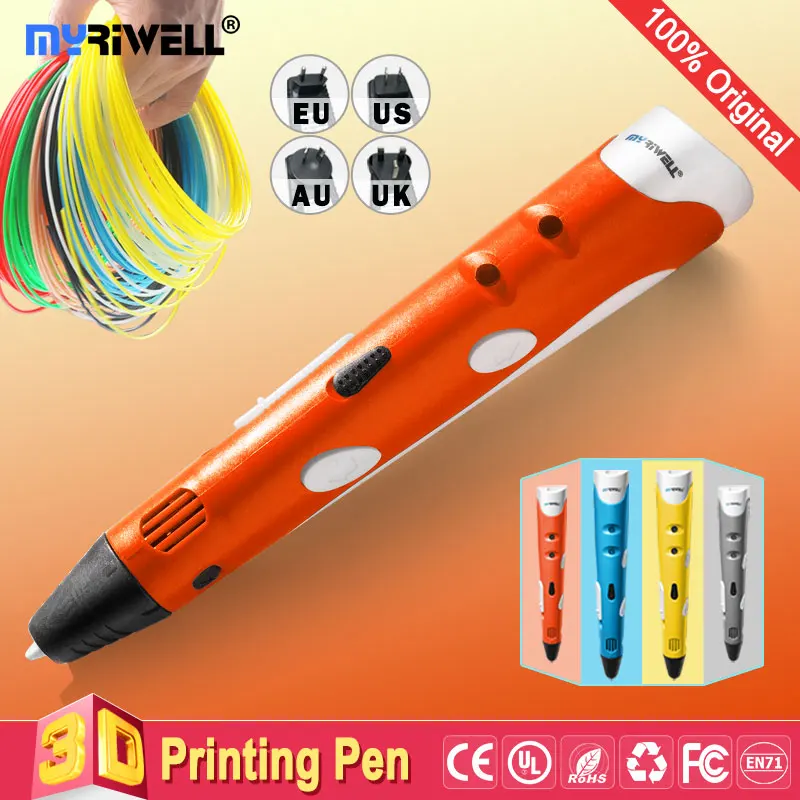 3d ручки myriwell + нить из АБС пластика 20*5 м ручка 3 d креативная Детские для рисования