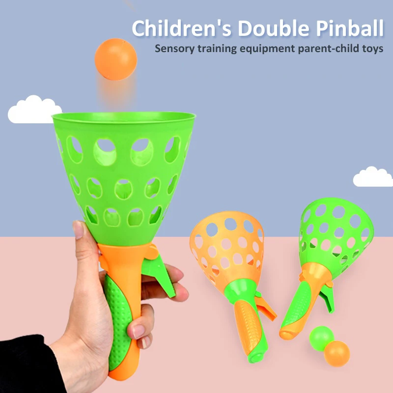 

Catch Throw Disc Ball Set Ping Pong Outdoor Sports Game Launch Bouncing Fidget Toys Globbles Basketball Toy Capture baby toys