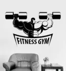 Vinyl fitness wall stickers, gym logo decals, gym wall hanging dumbbell decorations, home decoration wall stickers JSF35