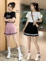 2020 large size preppy school uniform high waist pleated skirts kawaii harajuku skirts women girls lolita a line sailor skirt