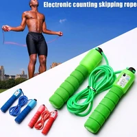 speed jump rope professional sponge jump rope with electronic counter adjustable fast speed counting jumping rope skipping rope