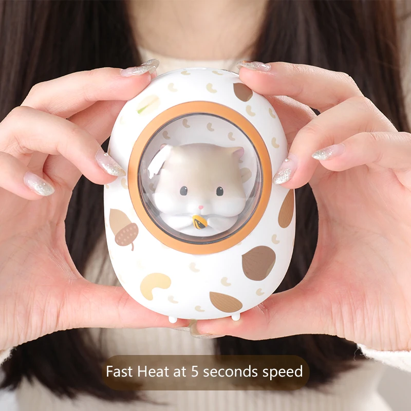 mini portable 5000mah power bank cute space capsule hamster charging usb hand warmers for girl loves gift butter cat power bank free global shipping