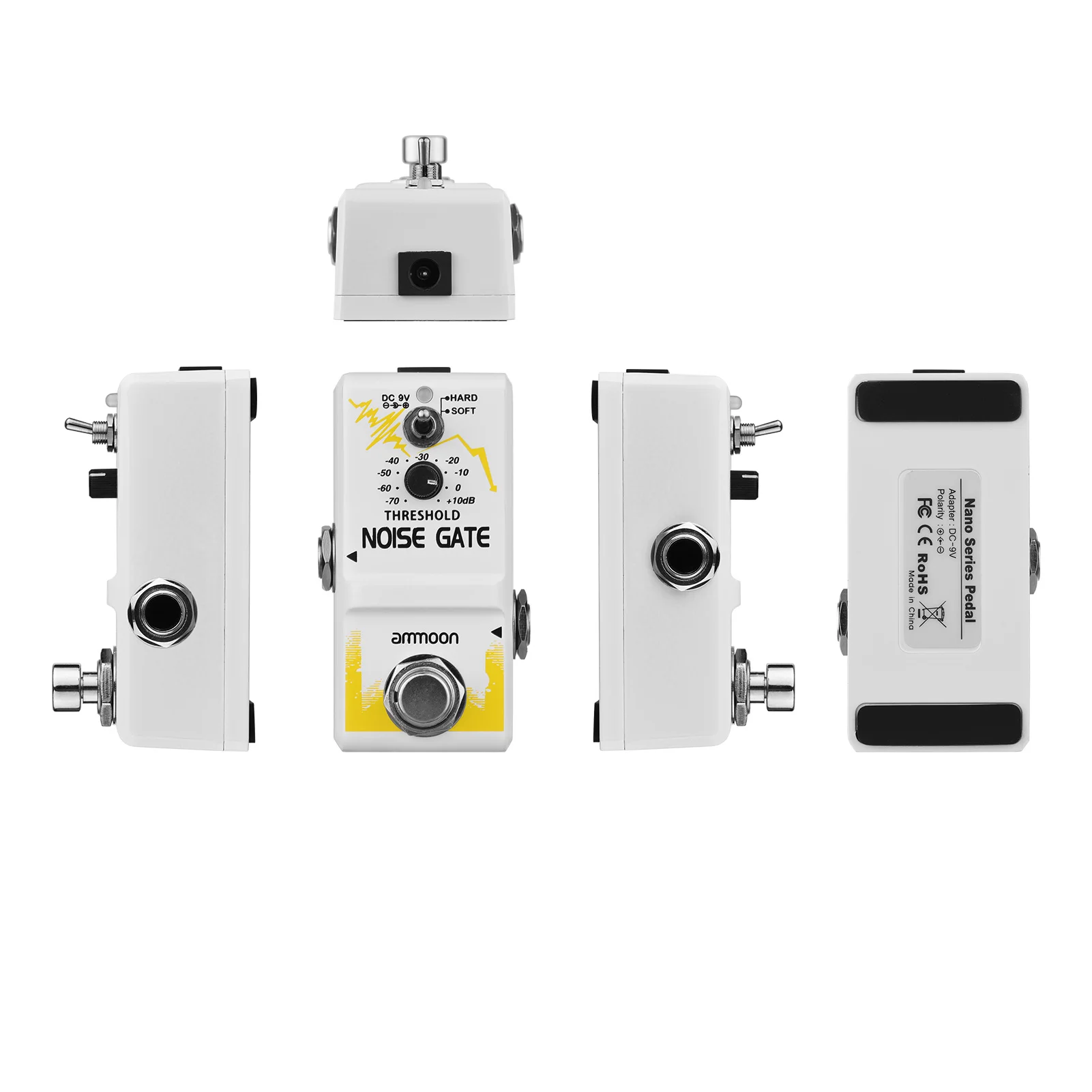 ammoon einzigen noise gate gitarre effekt pedal true bypass zink legierung shell elektrische gitarre pedal gitarre teile gitarre zubehör free glo