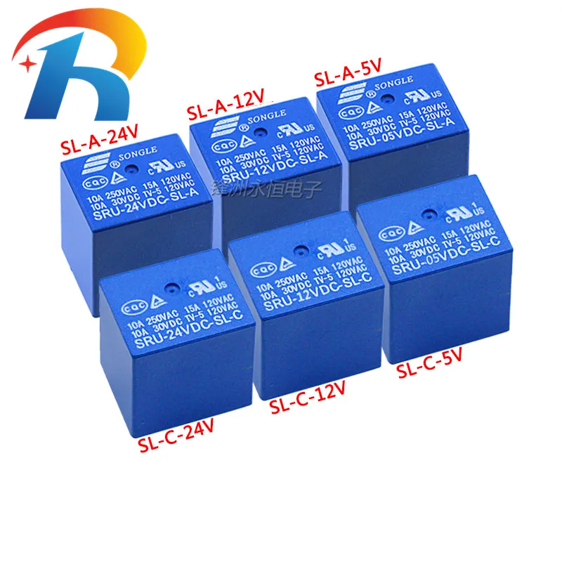 5 шт./лот SRU-05VDC-SL-A / SRU-12VDC-SL-A SONGLE Power Relay 4Pin 5V 12V 24V 15A T70 | Обустройство дома