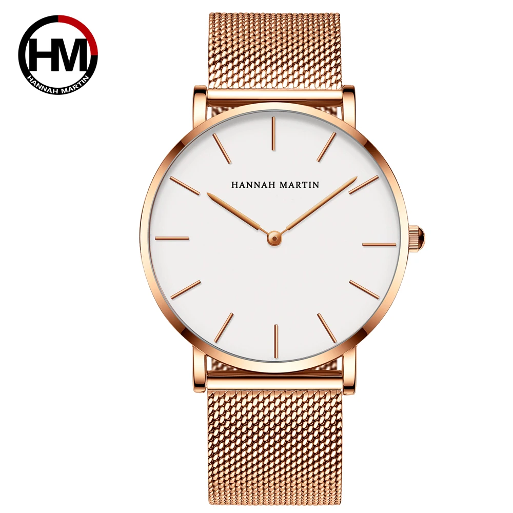 

Hannah Martin Business Brand Men Watches Quartz Watch Men Stainless Steel Waterproof Sports Clock Fashion Watches reloj hombre