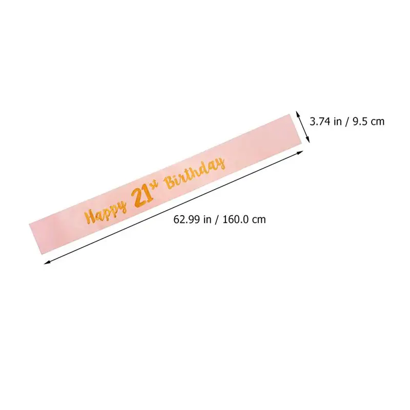 

1Set Birthday Decorative Crown with Sash Party Girl Headdress Shoulder Strap