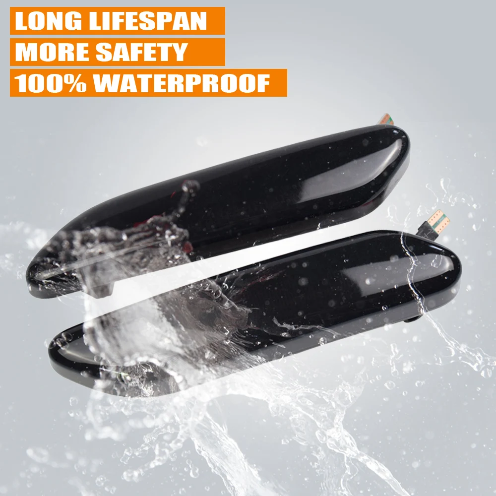 2 шт. дымчатые линзы динамичные плавные светодиодный поворотник боковой