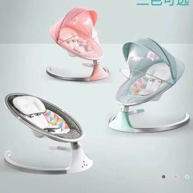 Высокое качество Новорожденный ребенок спящий качели батут качалка Успокаивающая электрическая колыбель Bluetooth кресло-качалка с подушкой сиденья