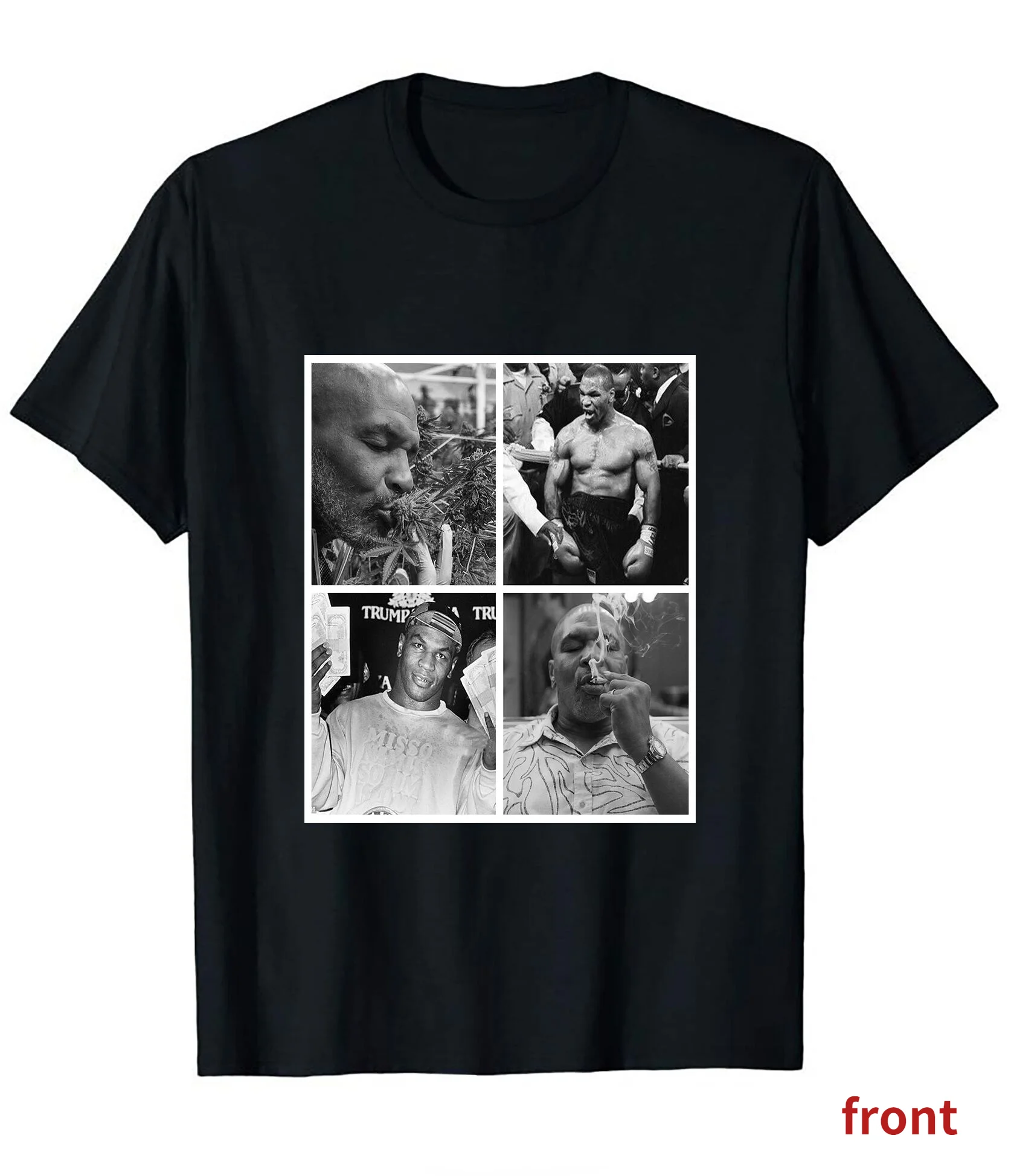 

Iron fist Mike Tyson boxer silhouette Summer cotton O-neck short sleeve T-shirt