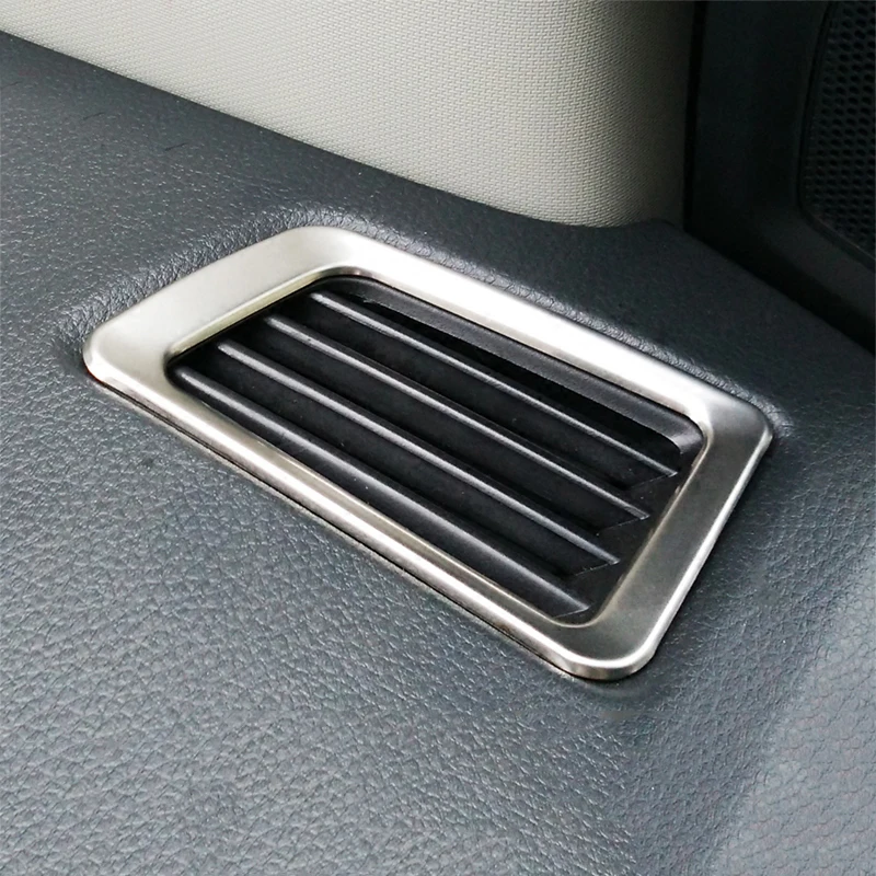 

For Ford Ranger 2016 17 18 19 2020 Stainless Steel Inside Interior Air-Condition AC Vent Outlet Cover Trim Accessories 2pcs