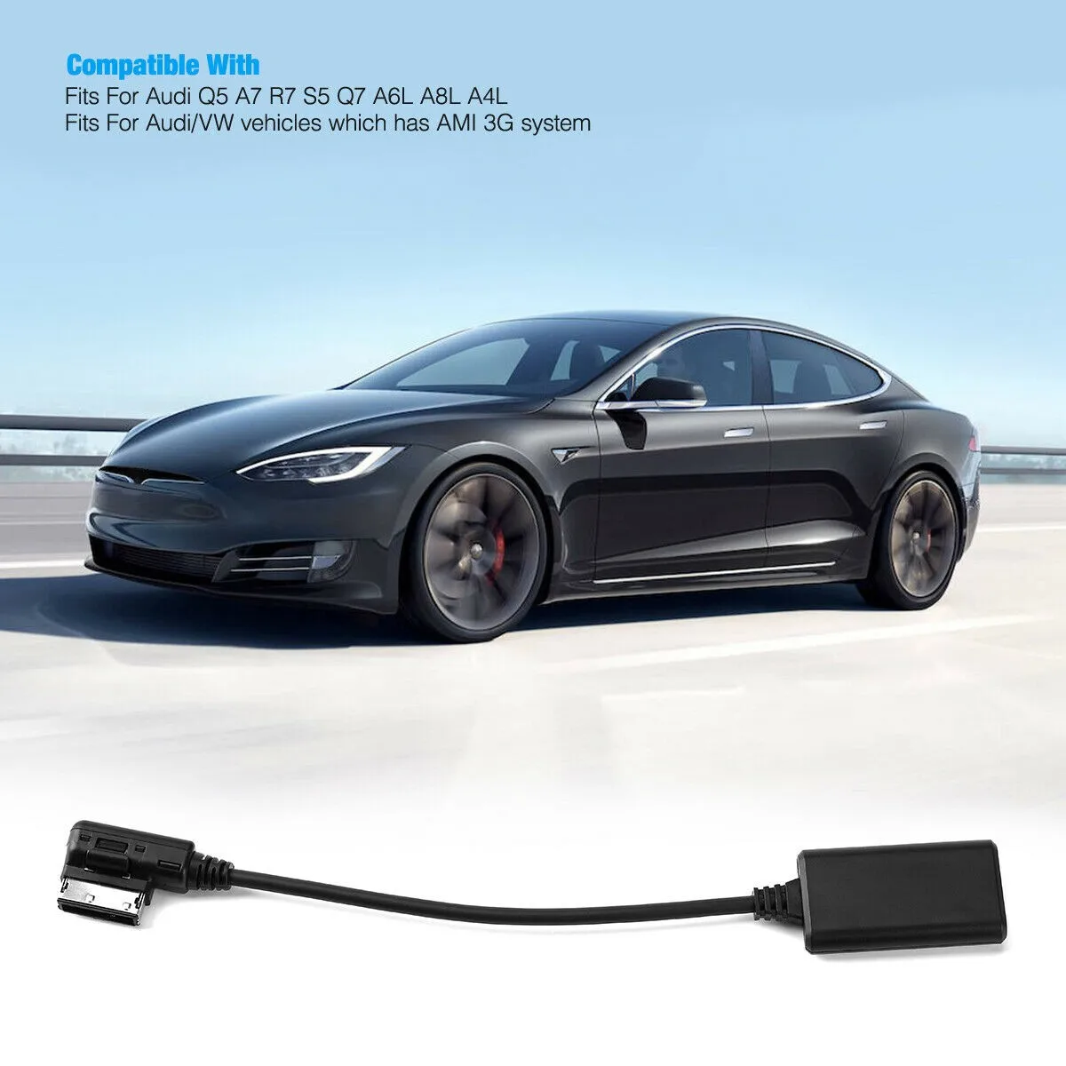

1PC For Q5 A7 R7 S5 Q7 A6L A8L A4L 25cm Bluetooth Adapter 5-12V Cable Car