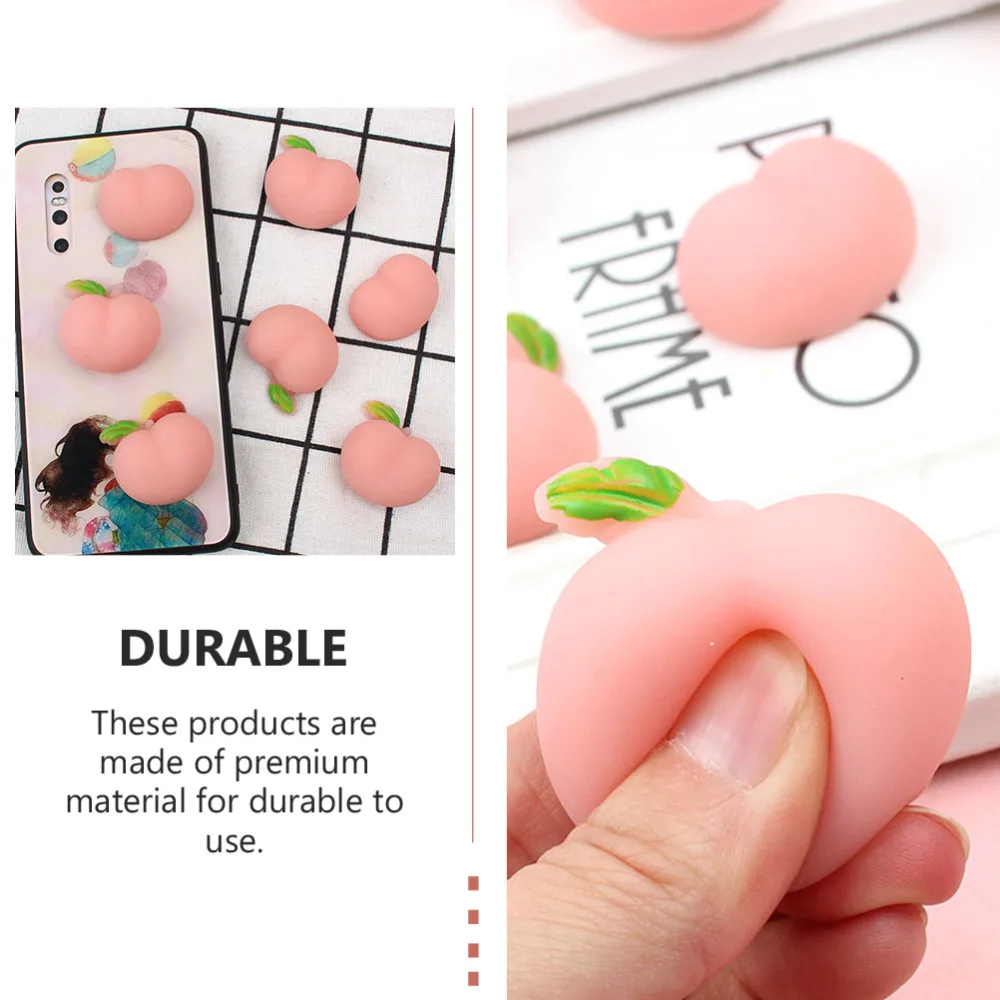 

10pcs Creative Decompression Playthings Funny Peach Design Squeeze Toys )