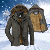 2021 winter men jacket warm thick casual mens fur collar windproof parkas velvet coat male hooded outwear jackets plus size 7xl