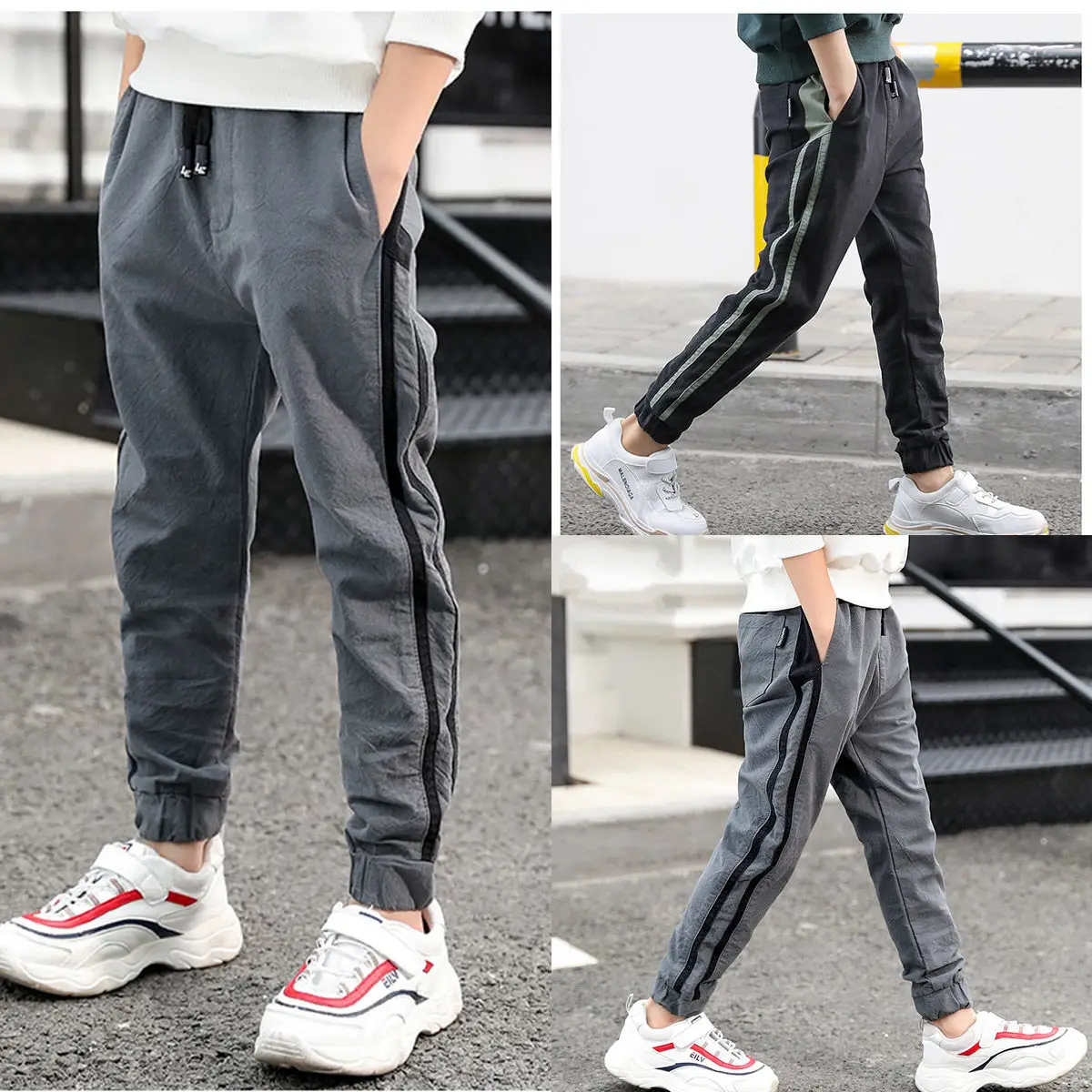 Штаны для мальчиков на весну и осень корейские повседневные штаны из От 4 до 14 лет