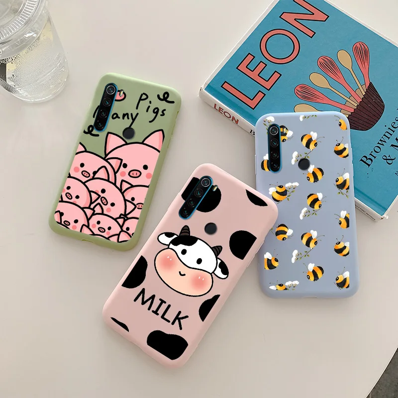 

Cute Animal Phone Case For Xiaomi Redmi Note 8 Matte Shell For Redmi Note 8 Pro Soft Silicone Painted For Redmi Note 8T Cover