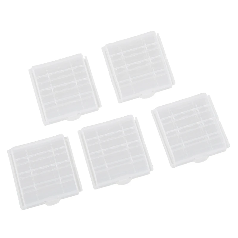 5x Новый прозрачный пластиковый чехол для хранения батарейного отсека держатель