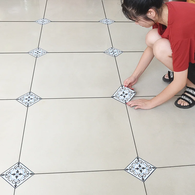 10 шт./лот непромокаемая ПВХ плитка диагональ 12х12см самоклеящаяся настенная