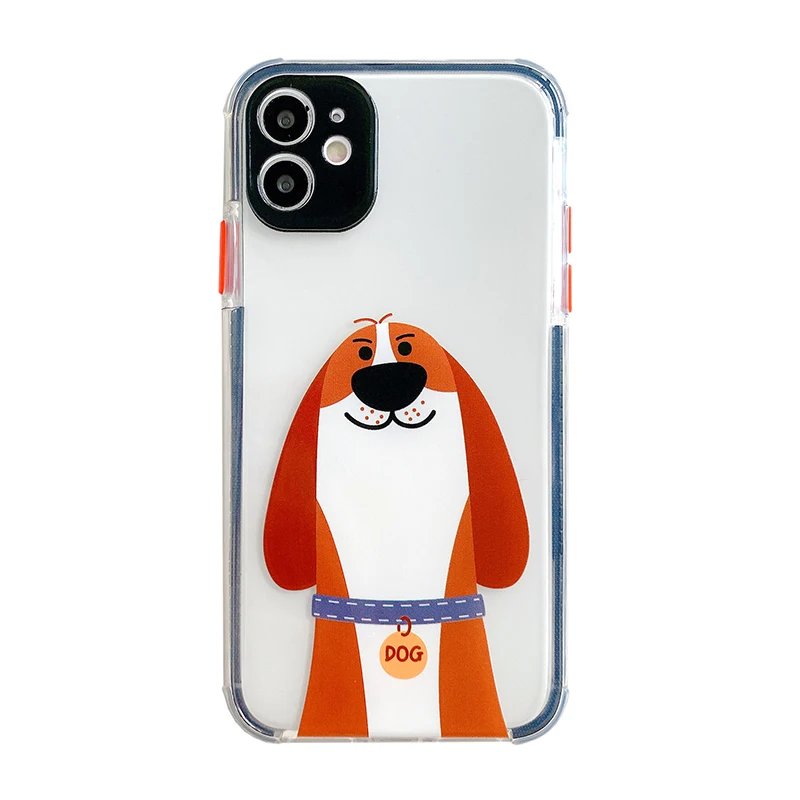 

EKONEDA Cartoon Cute Dog Cat Case For iPhone XR X 11 12 Pro XS Max 7 8 Plus Protective Cases Silicone Soft Phone Cover Shell