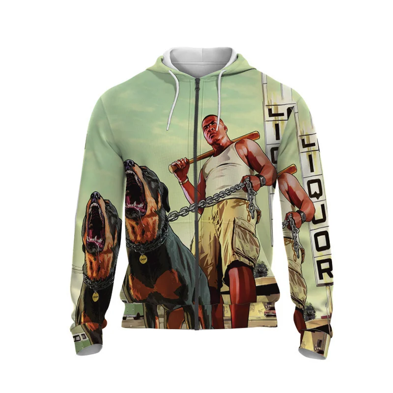 

Новинка 2021 г., объемный пуловер с капюшоном «сделай сам» с изображением игры GTA, свитер с длинным рукавом и капюшоном, стильный женский пулов...