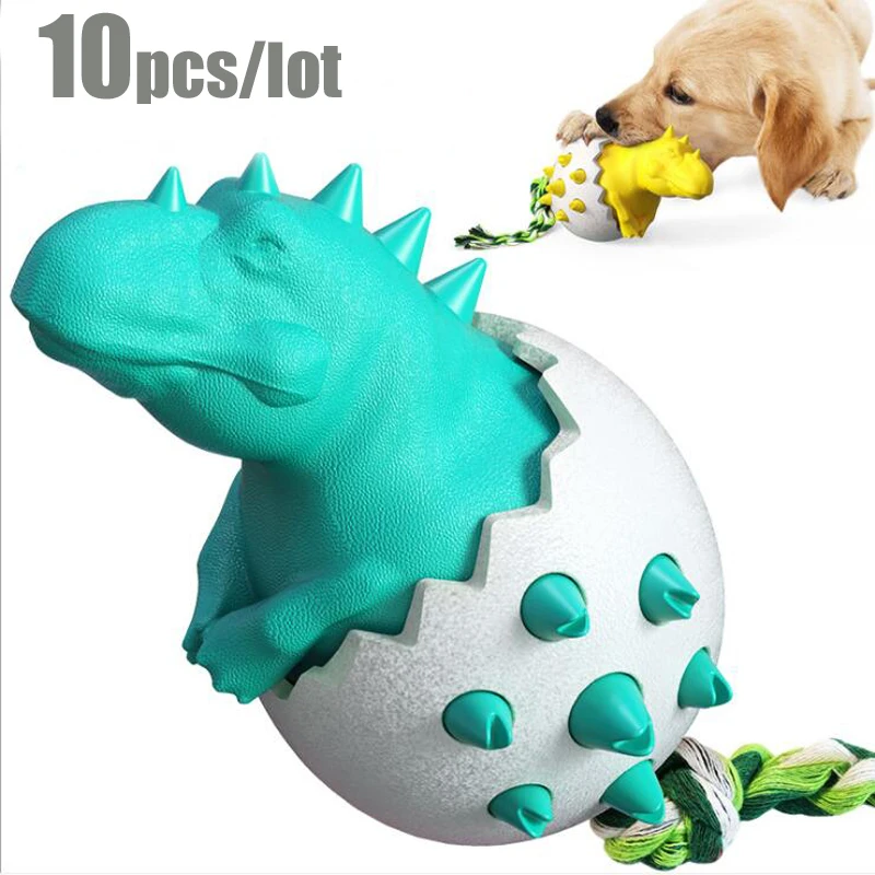 

10Pcs/lot Pets Dog Molar Toy Pet Egg Shape Tooth Cleaning Tool Puppy Chewing Snack Interactive Toys Pet Grooming Supplies