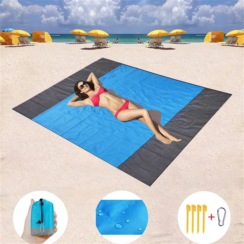 

2M*2M Waterproof Beach Blanket Outdoor Portable Picnic Mat Camping Ground Mat Mattress Camping Camping Bed Sleeping Pad