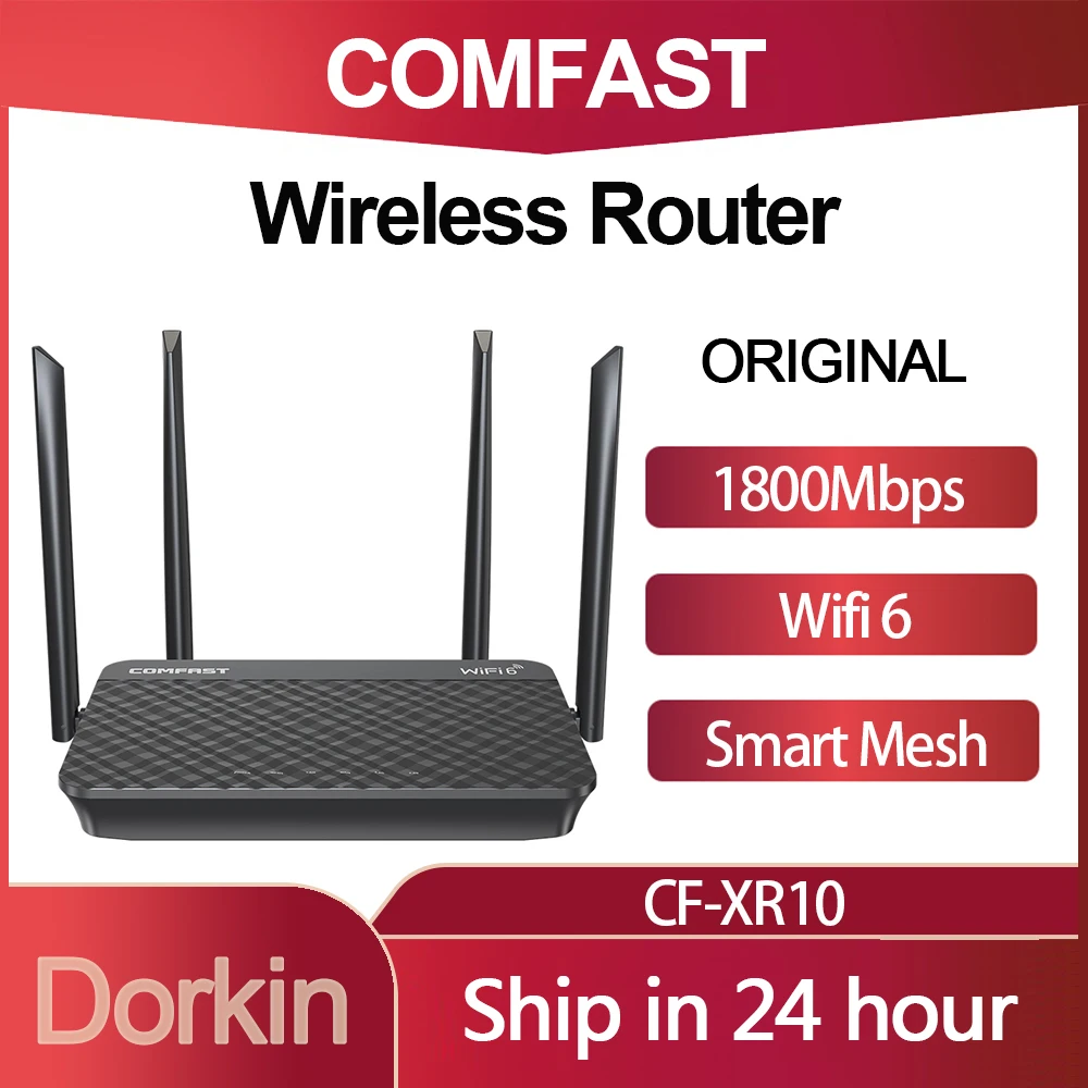 

Comfast CF-XR10 1800Mbps Wifi6 Router Smart Mesh Qualcomm Quad Core 2.4G 5.0 GHz Full Gigabit Dual-band Wireless Home Mesh
