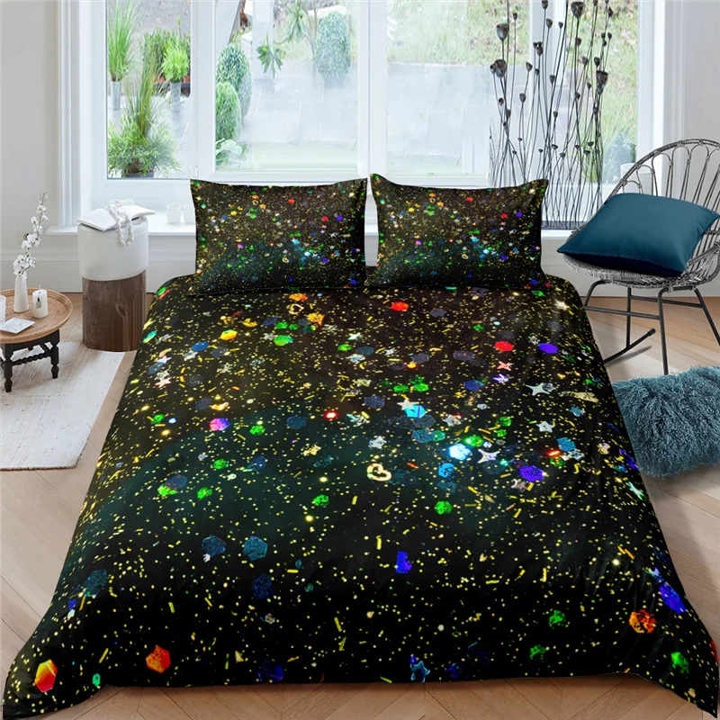 

Home Living Luxus Diamant Druck 2/3Pcs Weiche Bettbezug Kissenbezug Königin und König Größe Kinder Bettwäsche Set EU/US/AU Größe