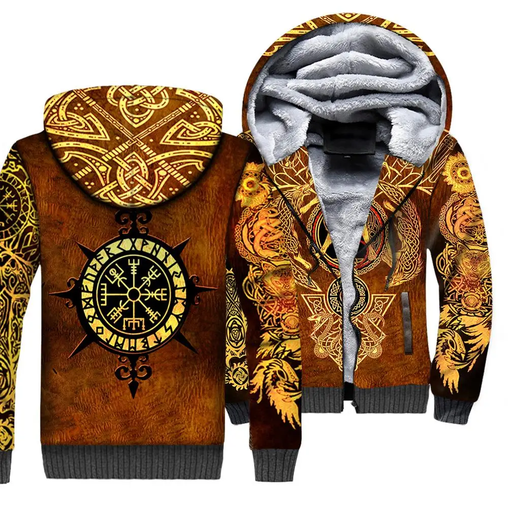 

Tessffel Viking Tattoo Warrior God Odin NewFashion Thicker Winter Tracksuit 3Dprint Men/Women Warm Fleece Jacket Zip Hoodies A-5