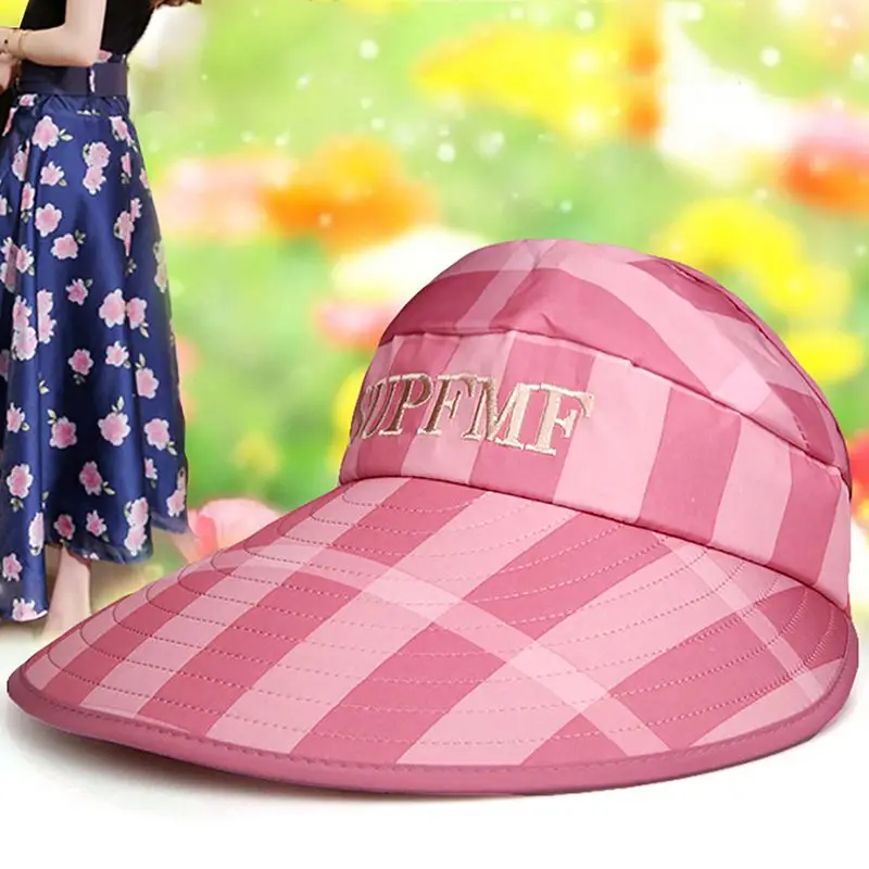 Летняя женская кепка с козырьком складная Регулируемая Кепка широкими полями и