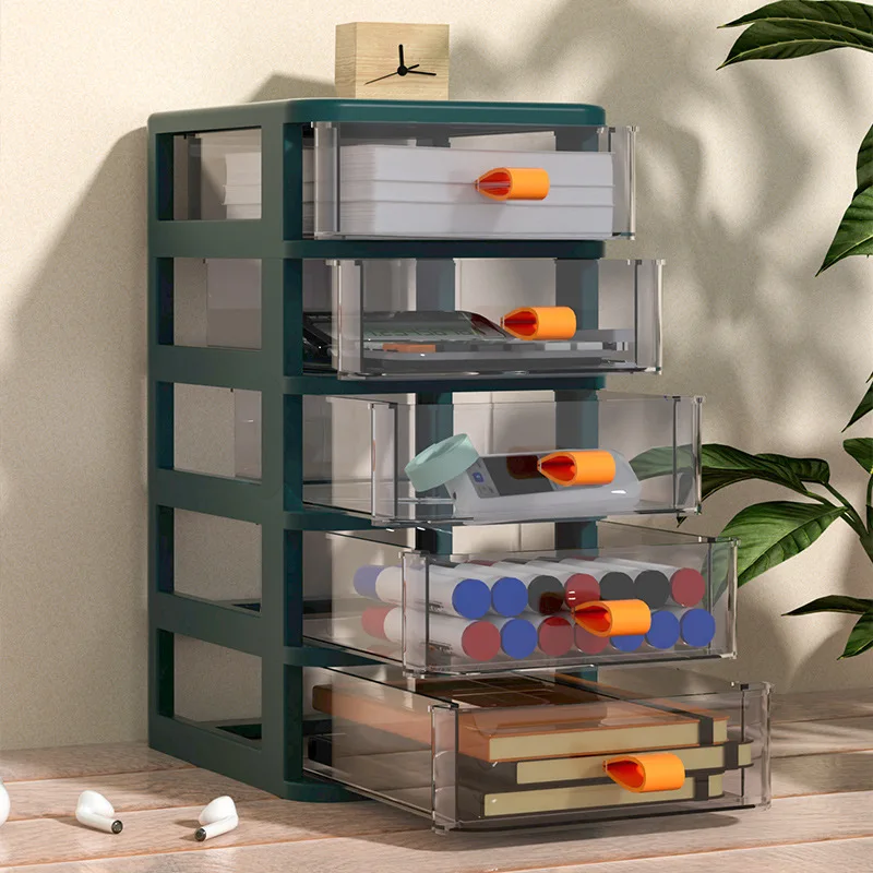 Transparent Desktop Organizer Boxes Small Storage Drawers Plastic Container Multilayer Desk Stationery Key Box | Дом и сад