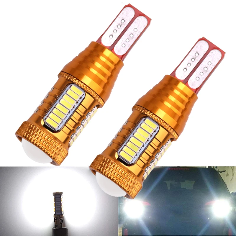 

2 шт., автомобильные светодиодсветильник лампы T15 W16W 4014 XPE 32-SMD 6000 К DC 12 В