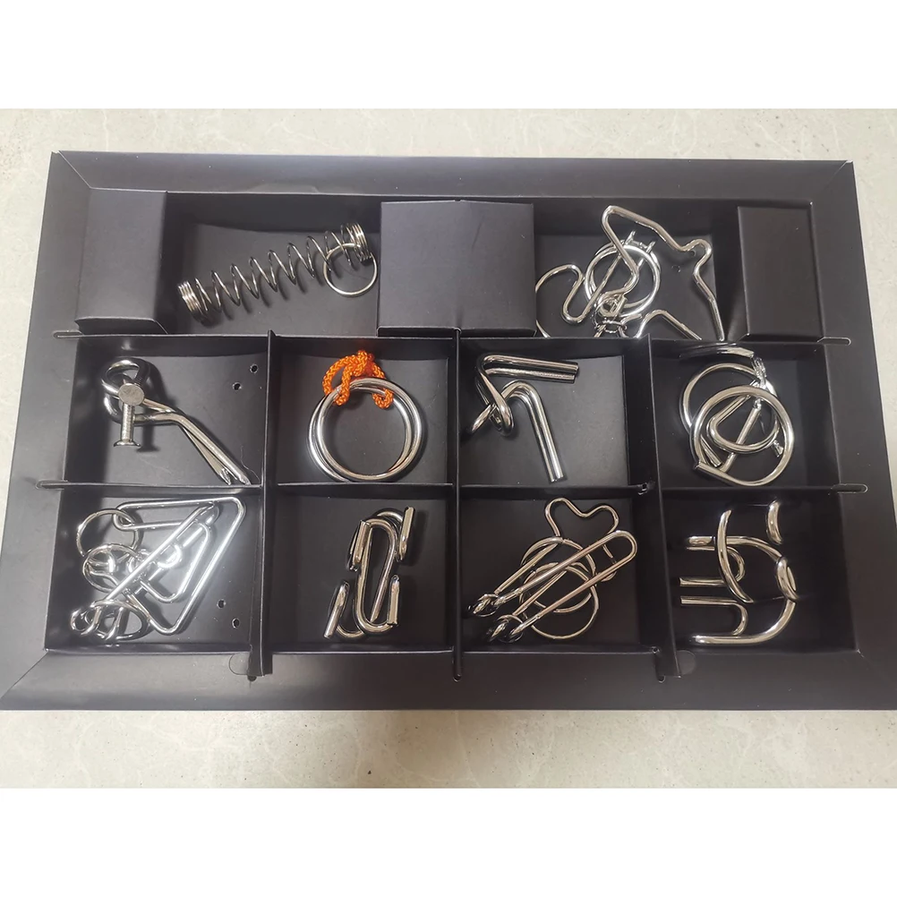 10 шт./компл. обучающая игрушка Монтессори Металлическая магнитная головоломка