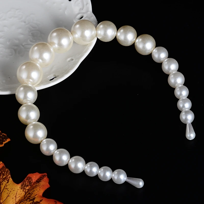

Women Elegant Full Pearls Simple Hairbands Sweet Headband Hair Hoop Holder Ornament Head Band Pearl Hair Accessories