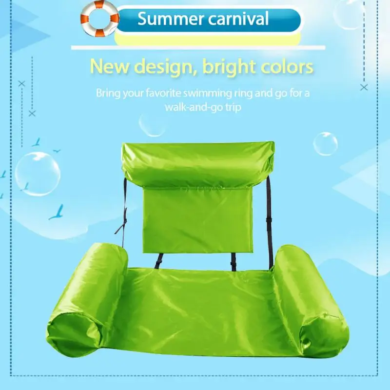 

Water Hammock Recliner Inflatable Floating Swimming Mattress Sea Swimming Ring Pool Party Toy Lounge Bed For Swimming Accessory