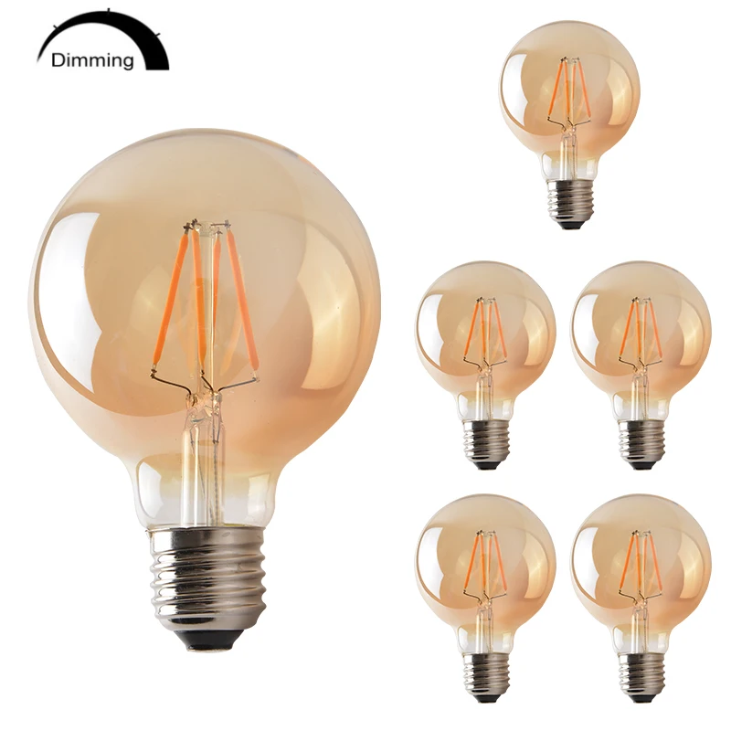 

Светодиодная лампа G80 Globle, 220 В, E27, лампа для винтажной настенной лампы, подвесной светильник для праздника, вечеринки, украшение для дома, те...