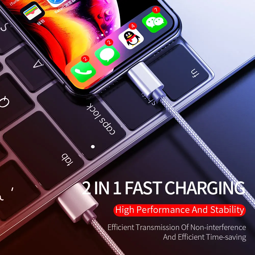 Rock Usb кабель для iPhone iPad 2.4A кабель для быстрой зарядки шнур для зарядки для iPhone X XS XR 8 7 6 SE 5 для освещения кабель для передачи данных