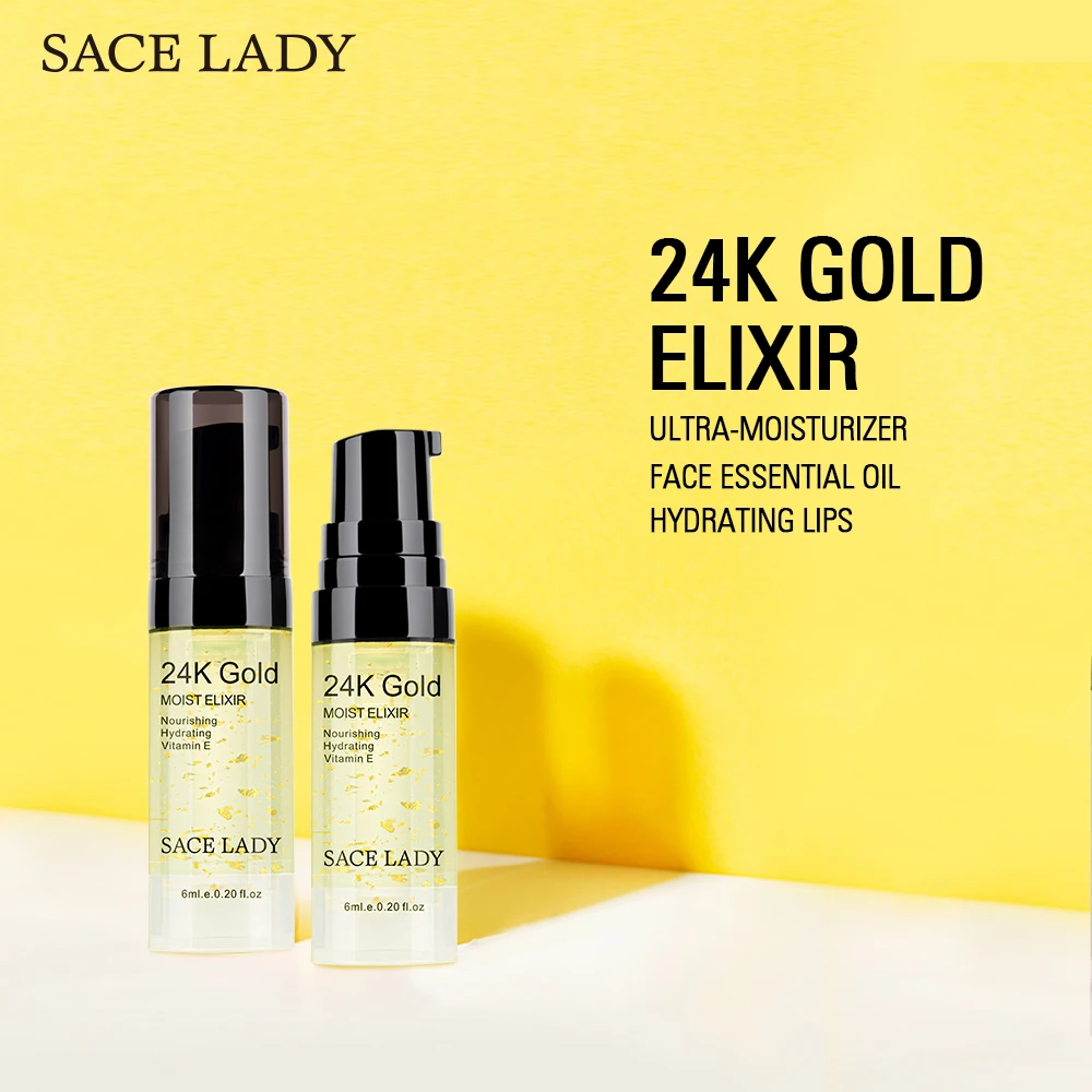 SACE LADY Elixir масло для макияжа лица Грунтовка УВЛАЖНЯЮЩАЯ основа грунтовка пор 24 К 6